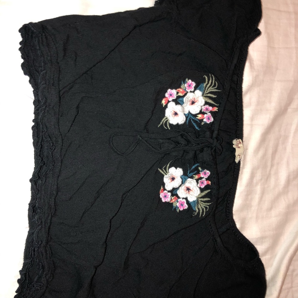 Off the shoulder black top!